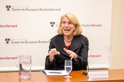 Cover image for Former Biden State Department Official Karen Donfried Reflects on US-German Relations at Harvard CES Lecture