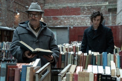 Cover image for Still of Dominic Sessa and Paul Giamatti star in "The Holdovers."