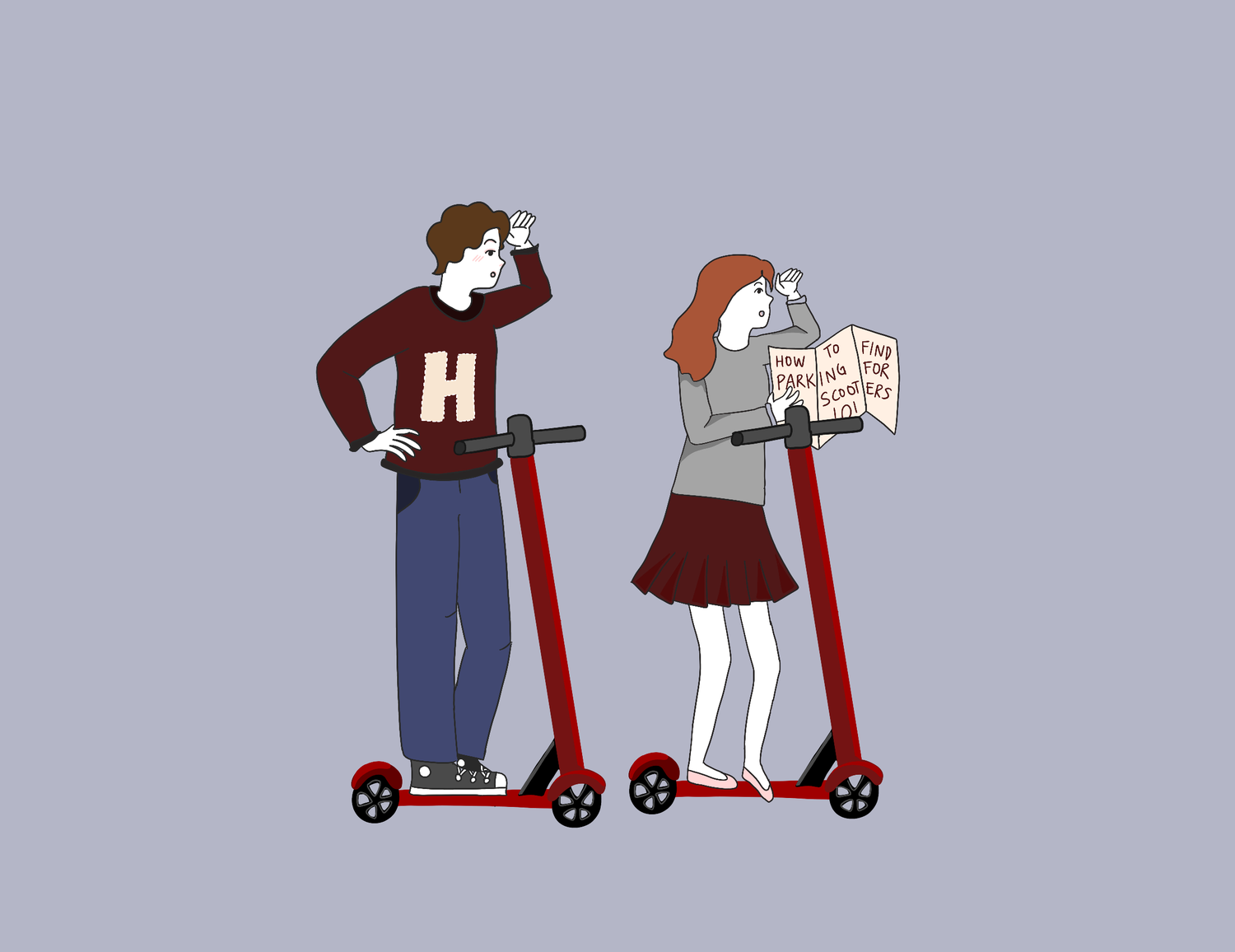 Scooter parking is taking over places on campus previously reserved for bikes and bike riders are now living in anxious fear.