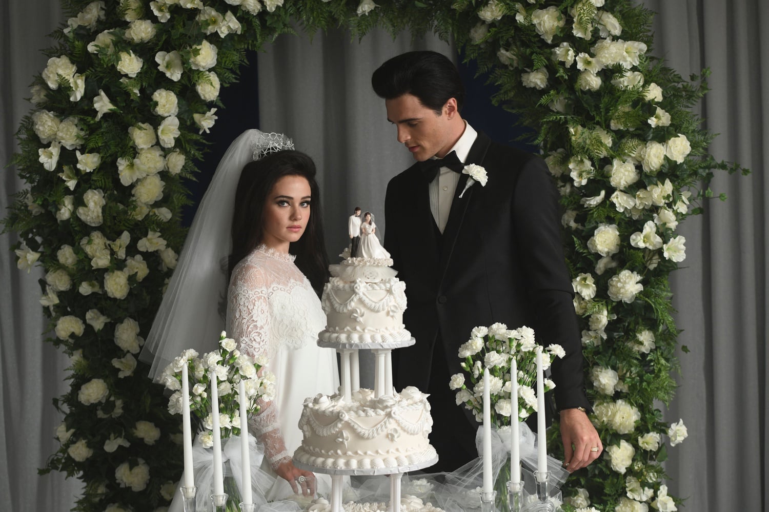 Jacob Elordi and Cailee Spaeny star as Elvis and Priscilla Presley in "Priscilla."