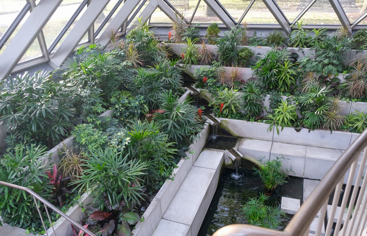 The MBA Class of 1959 Chapel, a concrete and copper marvel, houses an unexpected burst of life within its walls: a koi fish garden.
