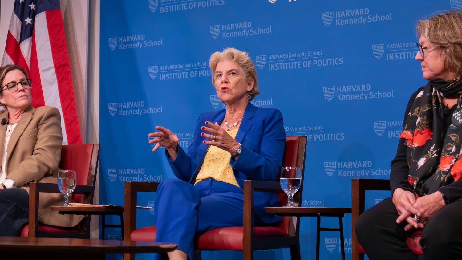 Panelists at Monday's IOP forum included Tracy Droz Tragos, director of "Plan C"; New York State Senator Shelley Mayer; Linda Prine, medical director of the Abortion Coalition for Telemedicine; and Ana Langer, professor of the practice of public health at the Harvard School of Public Health.