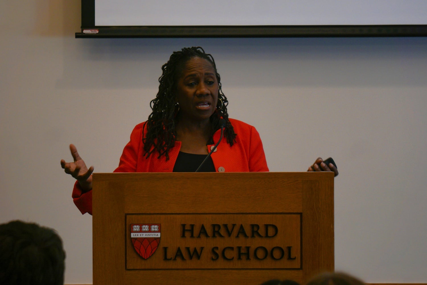 Sherrilyn Ifill, a visiting professor of the practice at Harvard Law School, delivered the Law School’s annual Klinsky Lecture Wednesday.