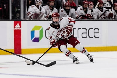 Cover image for Harvard Limps Into Break After Shutout Losses to Clarkson, St. Lawrence
