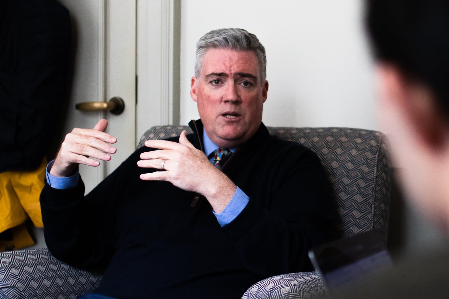 Dean of Students Thomas Dunne speaks at an October interview with The Crimson.