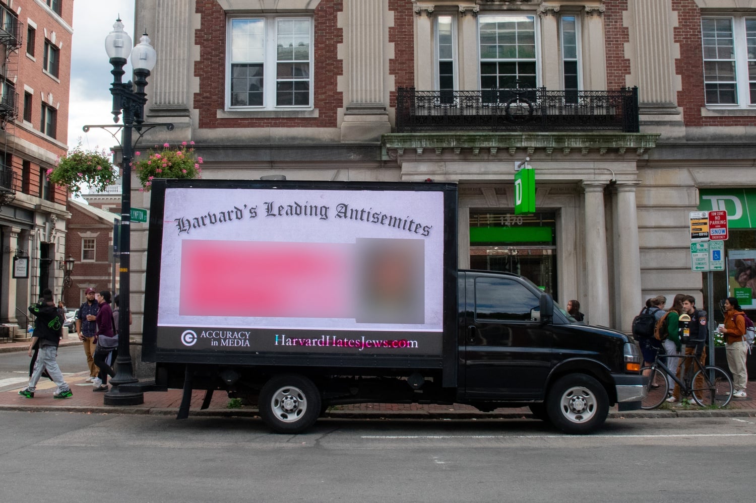 A doxxing truck appeared on campus in early October, displaying the names of students allegedly affiliated with groups that signed onto the PSC statement.