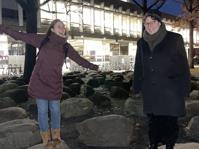 Cover image for our lovely carolers, alex and eve