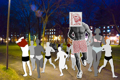 Cover image for Undressed for Success: Primal Screamers Streak Through Yard on Rainy Eve of Finals Period