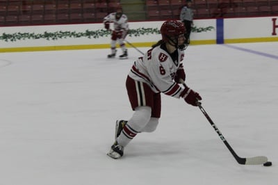 Cover image for Harvard women's ice hockey skated against historic rival Yale during the 2022-2023 season