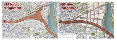 Cover image for I-90 Realignment Graphic