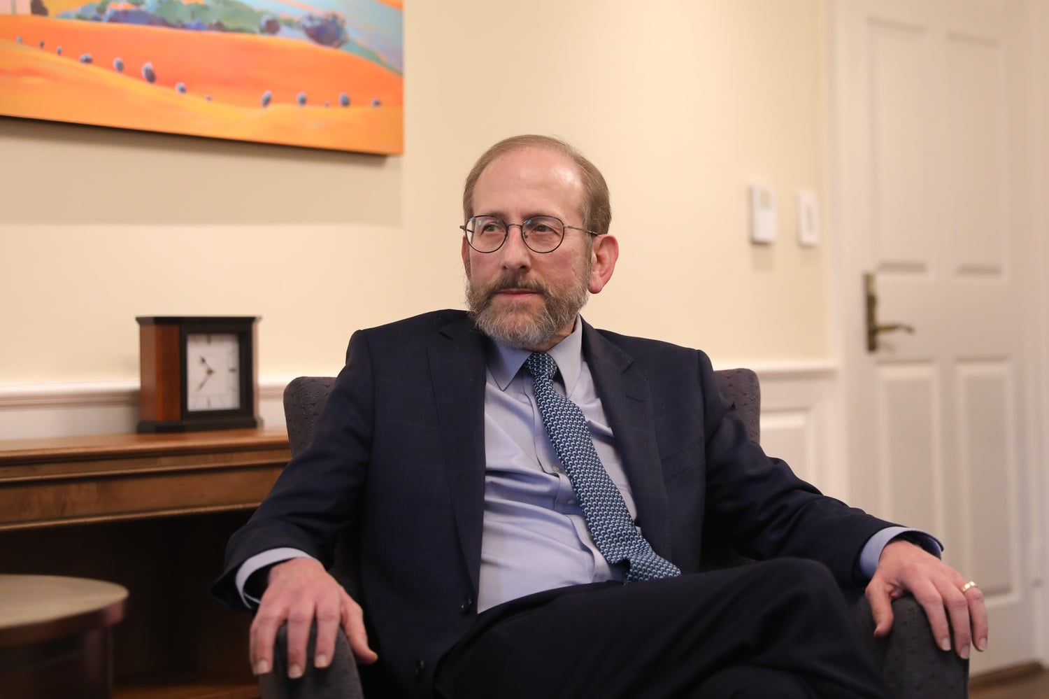 Interim Harvard President Alan Garber met with donors and alumni during a spring break trip to London and Miami last month.
