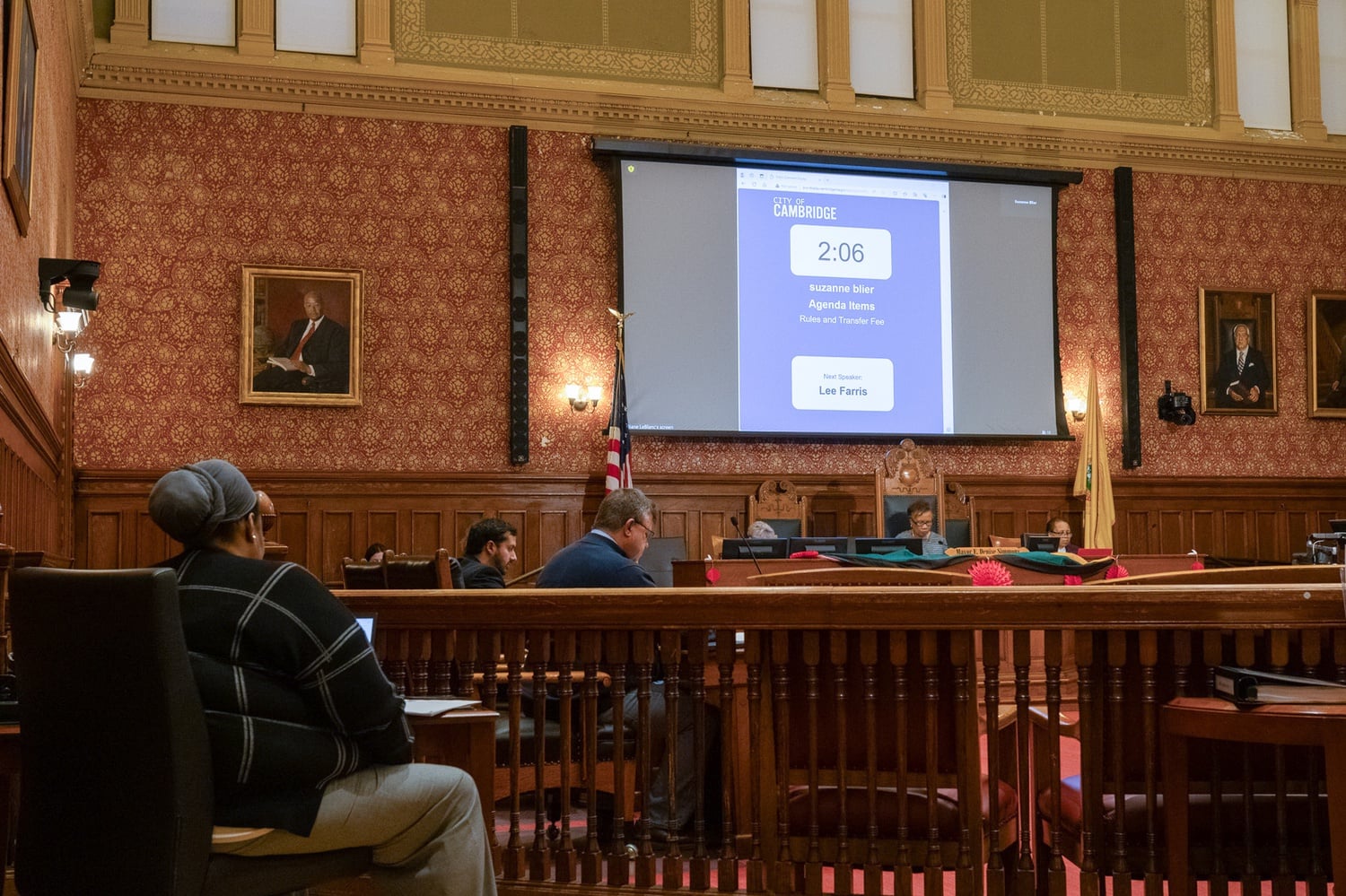 Cambridge City Council meets Mondays at 5:30 in the Sullivan Chamber of the Cambridge City Hall in Central Square. Councilors voted to support a tax on large real estate transactions.