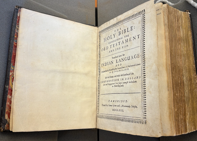 Cover image for “No Fear or Danger of Their Forgetting it:” Revitalizing Wôpanâak from John Eliot’s Bible