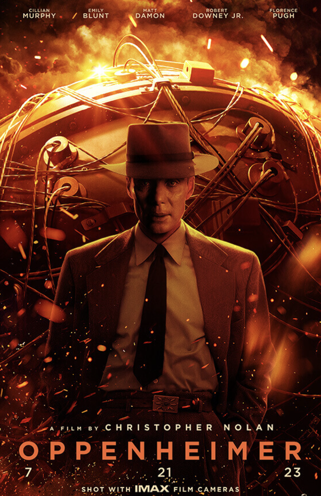 "Oppenheimer" poster featuring Cillian Murphy.