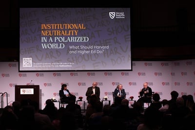 Cover image for Amid Debates at Harvard, Legal Scholars Discuss Institutional Neutrality at Harvard Radcliffe Institute Event