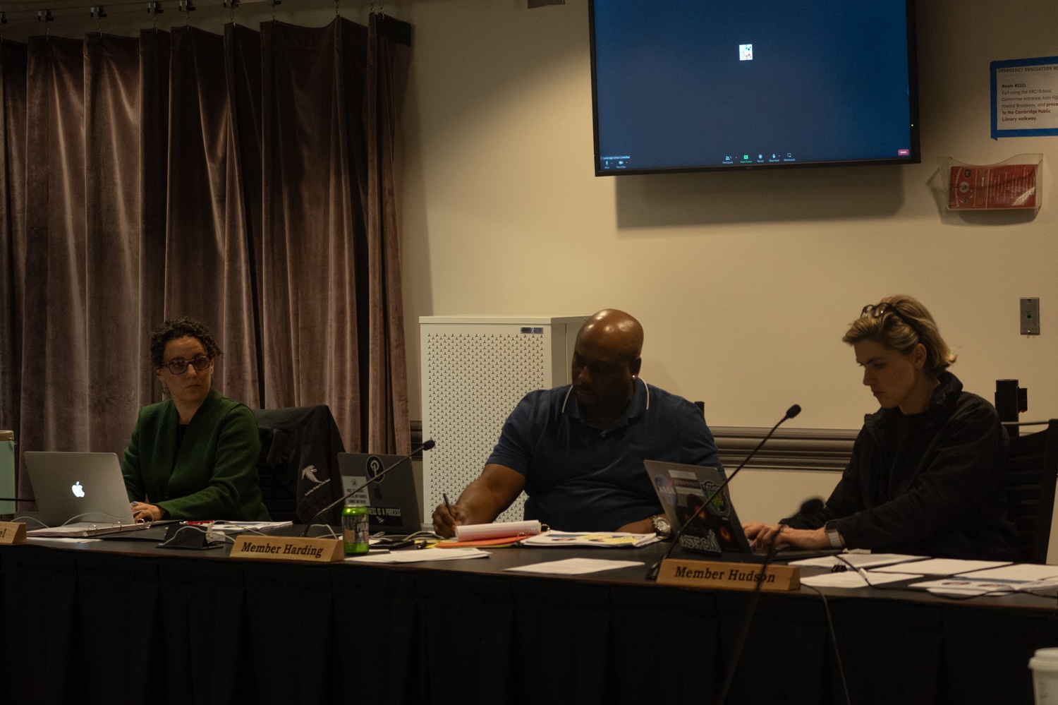 A Cambridge School Committee meeting on Tuesday grew tense after members Richard Harding, Jr. and Elizabeth C.P. Hudson raised concerns about the lack of metric-based goals in Superintendent Victoria L. Greer's presentation.