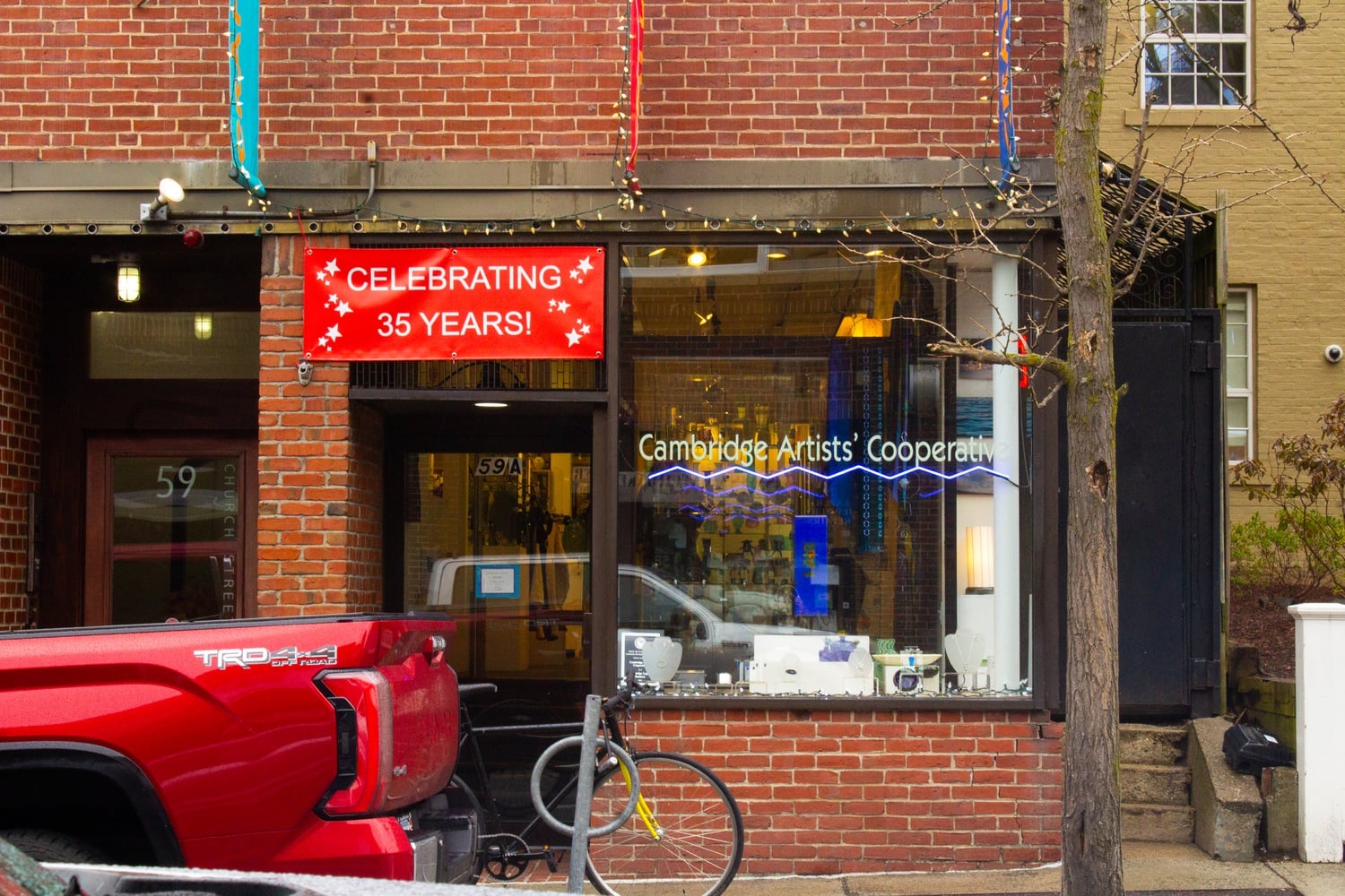 The Cambridge Artists' Cooperative has faced a rising rent on their two-year lease, which forced them to negotiate their three-floor space down to one floor. Since paring down their space, they’ve had to limit how many artists they display.
