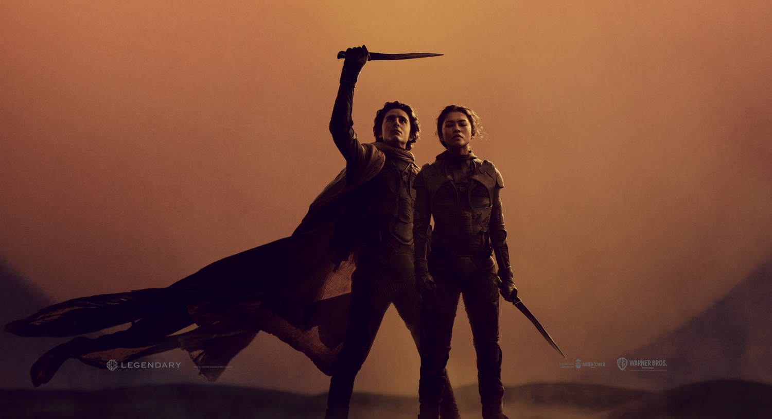 Still from "Dune: Part Two" featuring Timothée Chalamet and Zendaya
