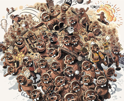 Cover image for 'Hundreds of Beavers' image