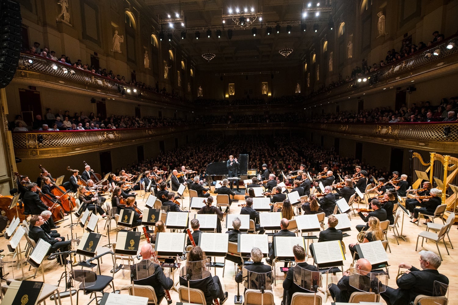 Yunchan Lim performs with the Orchestra de Paris during a Celebrity Series of Boston concert.