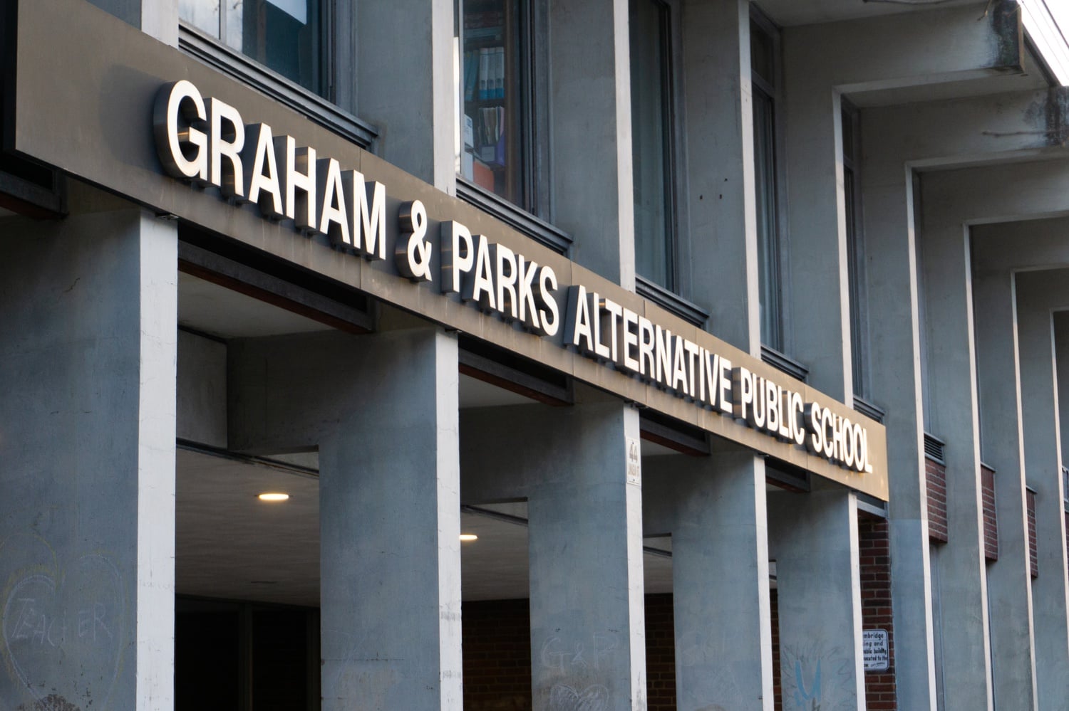 Graham and Parks Alternative Public School is located at 44 Linnean St. The results of an external investigation found that the toxic workplace allegations against Principal Kathleen Smith were not substantiated by evidence.