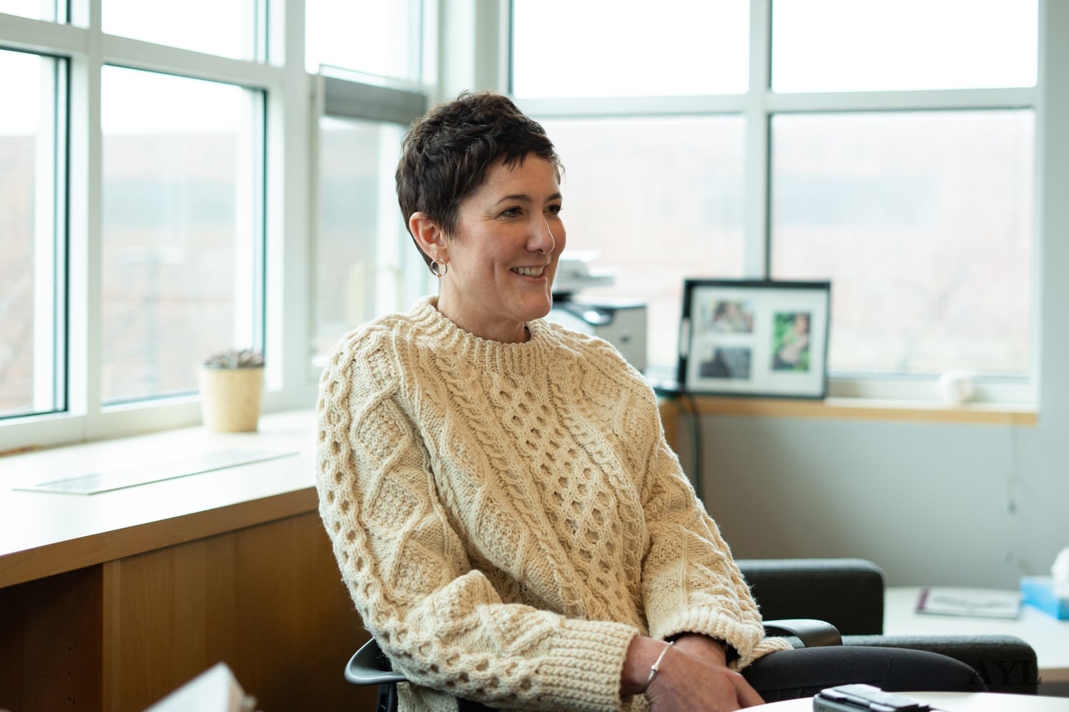 Erin McDermott, the Director of Harvard's Athletics, speaks to The Crimson in a Thursday interview. McDermott said she was willing to risk losing a few recruits over Harvard's lack of a name, image, and likeness collective.