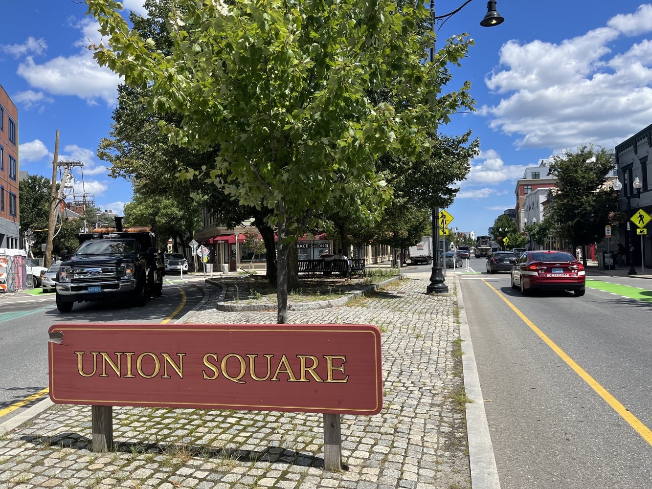 Tucked between two bland storefronts is an inviting, small storefront at 64 Union Square.