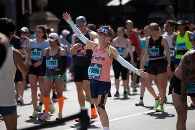 Cover image for Boston Marathon Runner Finishing
