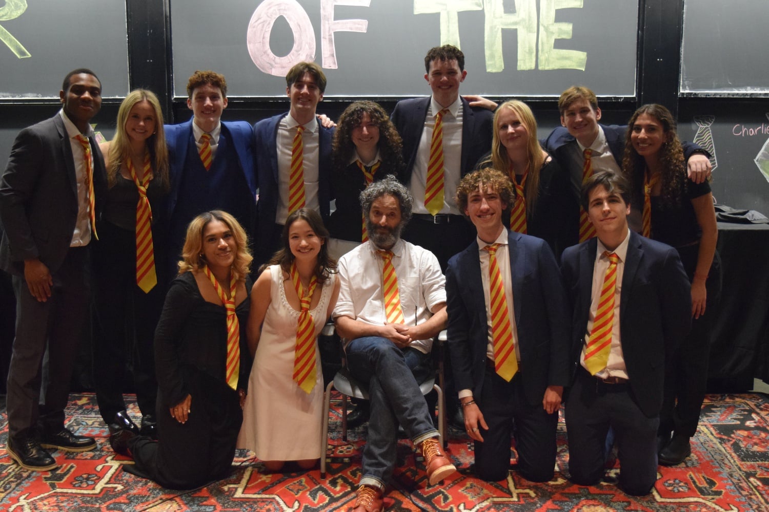 The Immediate Gratification Players with Jason Mantzoukas during the 2024 Player of the Year Show.