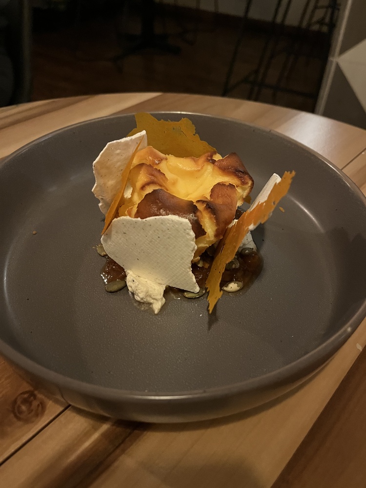 The Basque cheesecake at Urban Hearth in Cambridge.