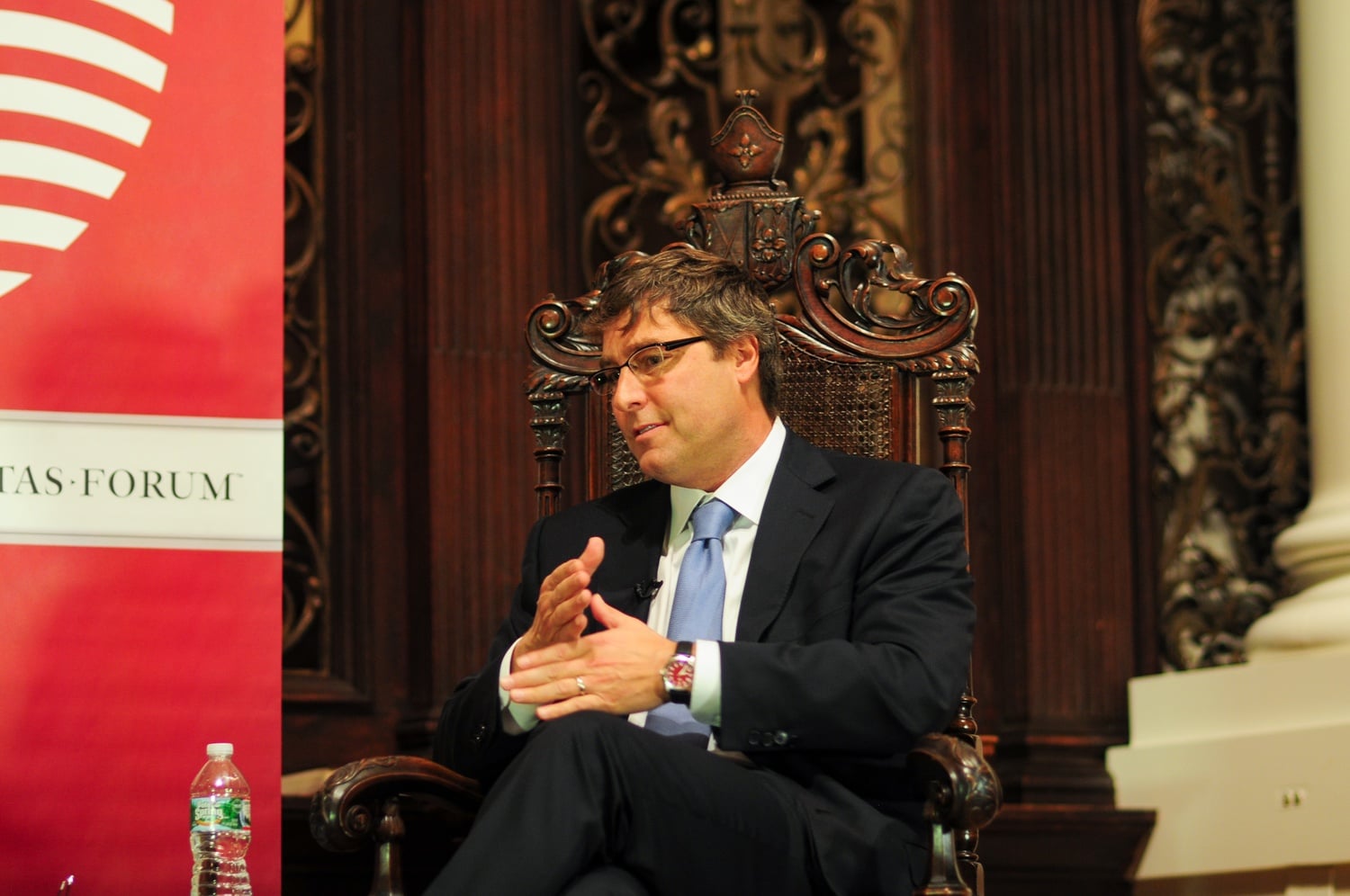 Harvard philosophy professor Sean Kelly discusses the purpose of the Bible during a forum last November Memorial Church.