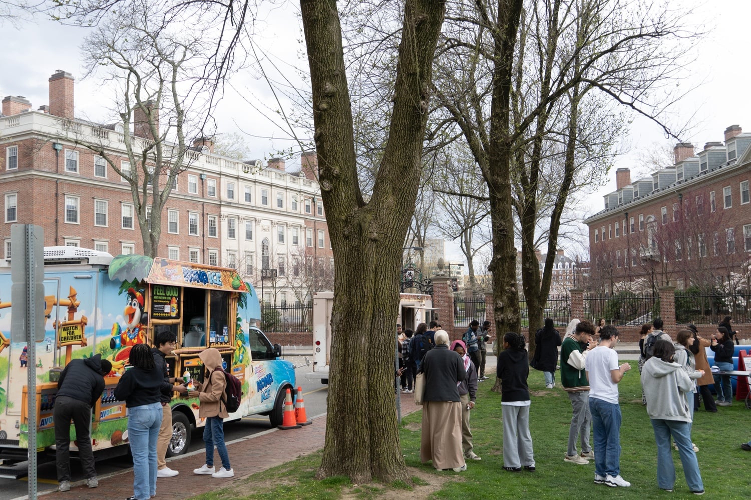 As some students protested in Harvard Yard, others gathered at the MAC lawn to celebrate the last day of spring classes.