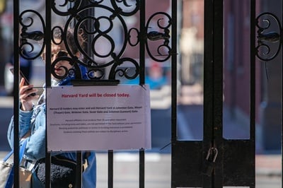 Cover image for Harvard Yard Reopened to the Public for First Time in 6 Weeks