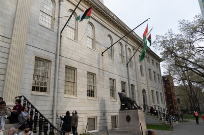 Cover image for We are Harvard Alumni. We Stand in Solidarity with Harvard’s Liberated Zone and a Free Palestine.