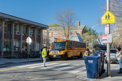 Cover image for School Buses outside Graham and Parks Elementary