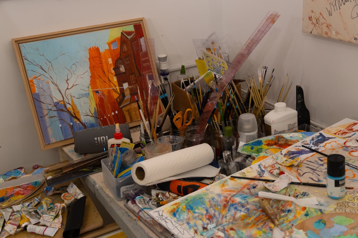 Sitka's studio at Sitka Home Art Gallery on Newbury Street.