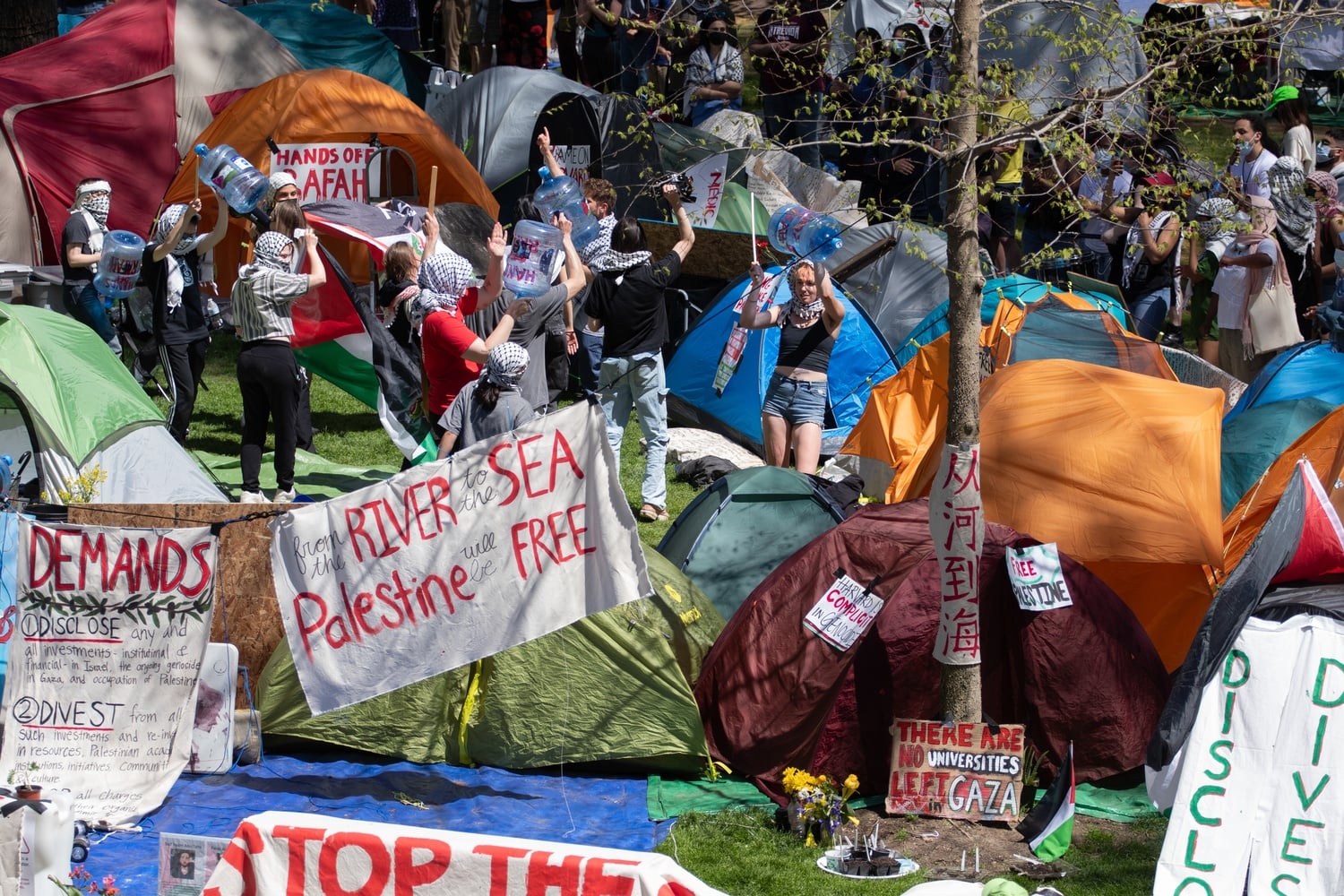 Harvard suspended 5 students and placed more than 20 others on probation over their involvement in the pro-Palestine encampment in Harvard Yard, which ended Tuesday.