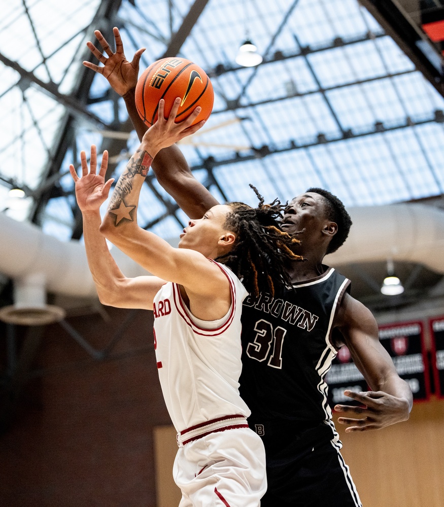 Malik Mack goes up for a lay-up in a game against Brown earlier this year.