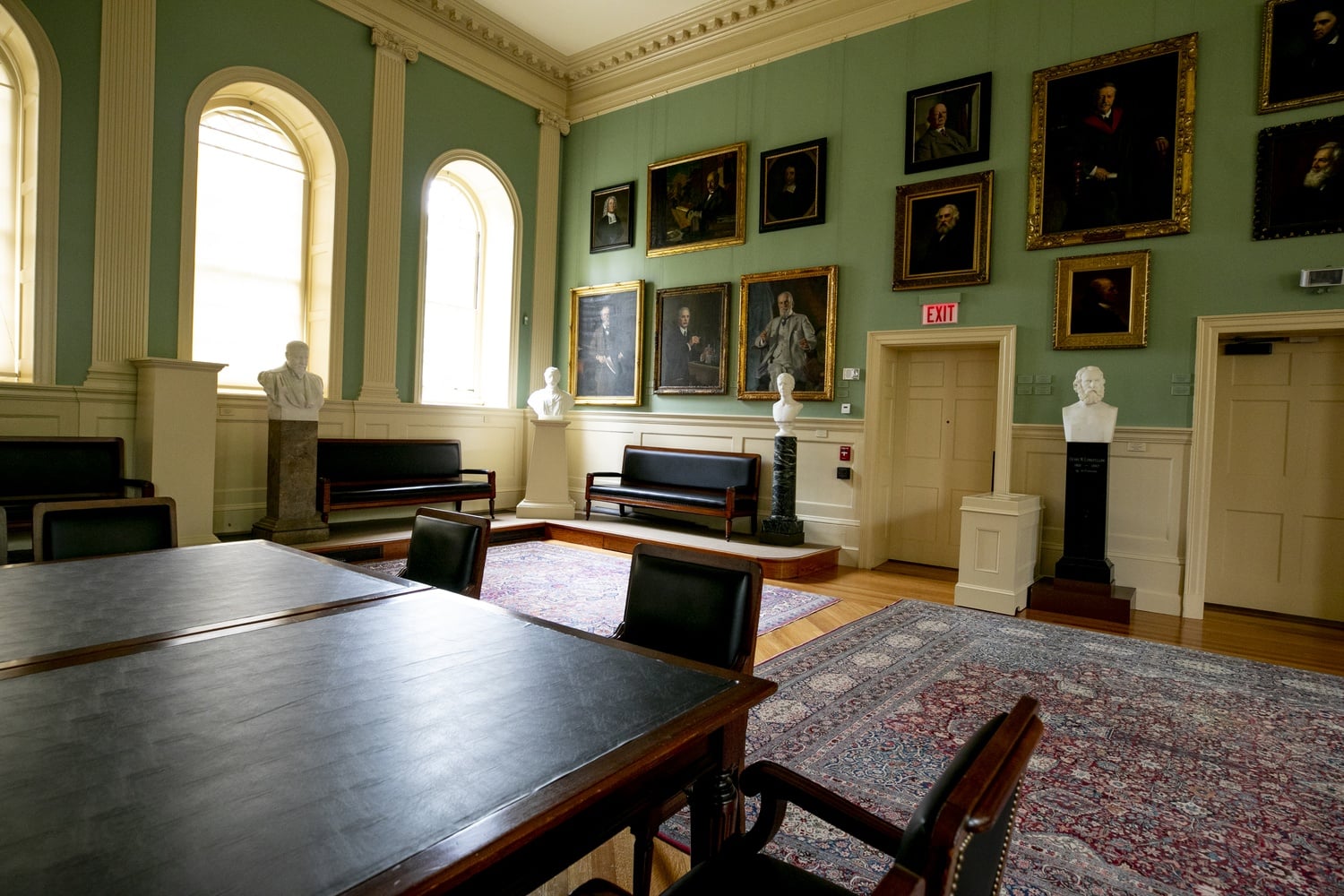 The Faculty Room in University Hall typically holds in-person FAS meetings.