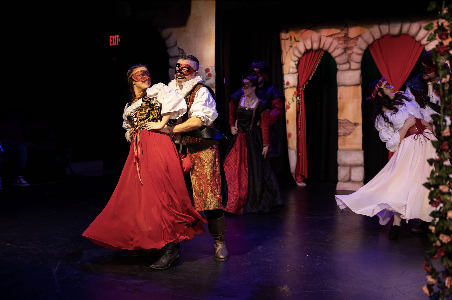 The cast of Shit-Faced Shakespeare's "Much Ado About Nothing" at The Rockwell.