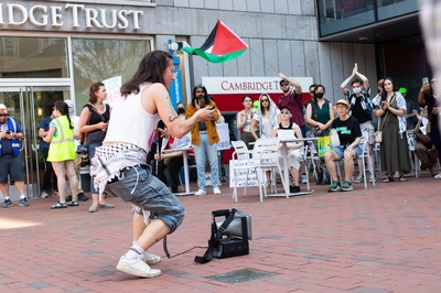 Cover image for HUCTW, HOOP Protest Sanctions Against Pro-Palestine Harvard Staff at Tuesday Rally