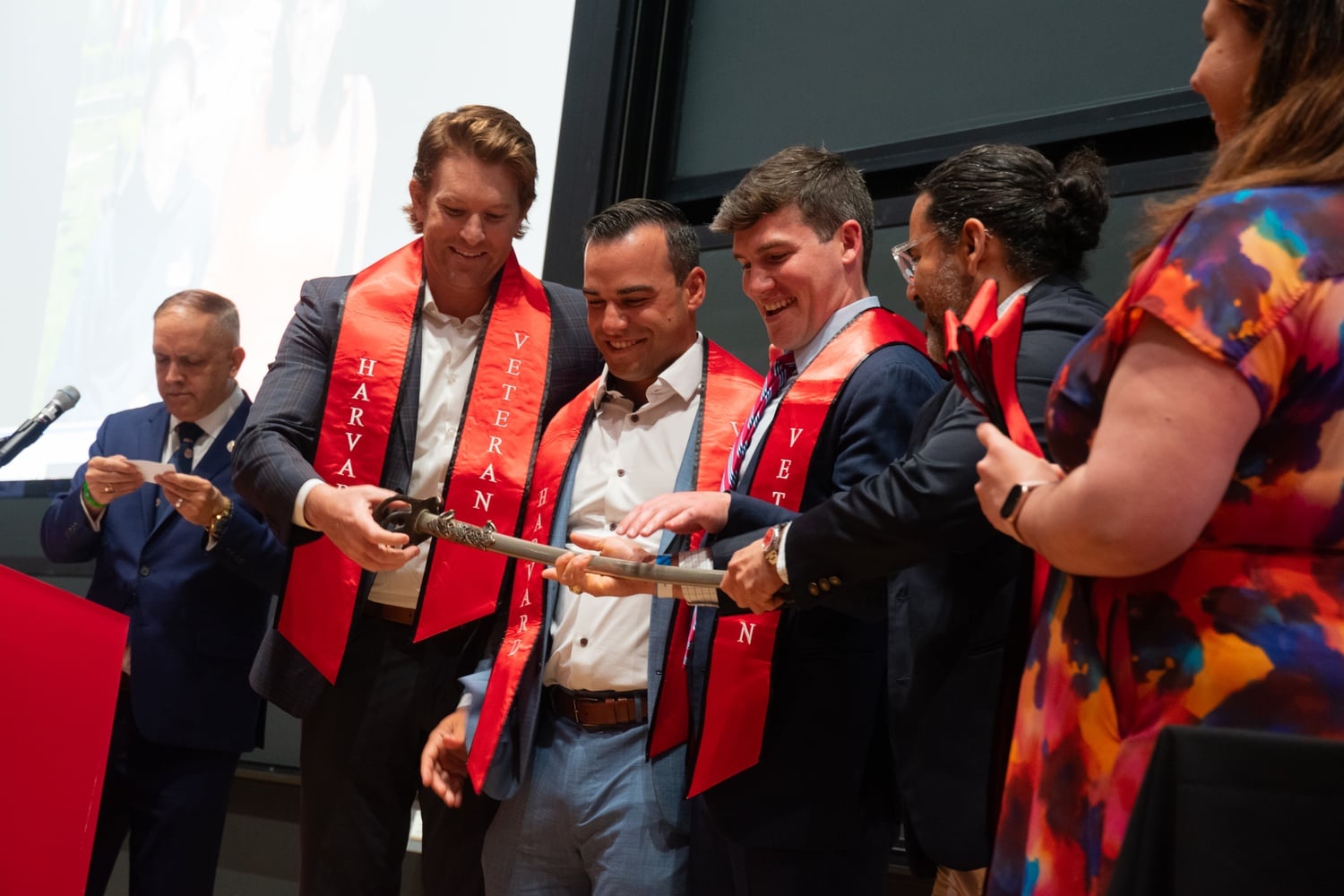 Veterans graduating from Harvard received a sword at an affinity Commencement celebration last year. This year, the Veteran Student Society has fundraised to host their own celebration without University support.