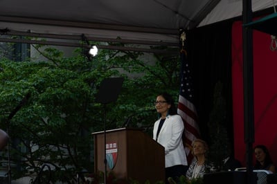 Cover image for Debra Haaland Touts Biden Climate Agenda, Celebrates HLS Grads in Class Day Speech