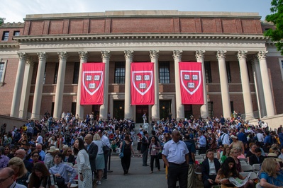 Cover image for As it Happened: More Than 1,000 Stage Walkout at Harvard Commencement Ceremony