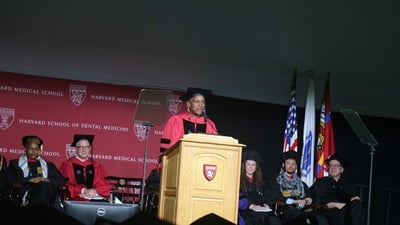 Cover image for ‘Humanity in the Highest Regard’: Incoming BU President Speaks at HMS Class Day