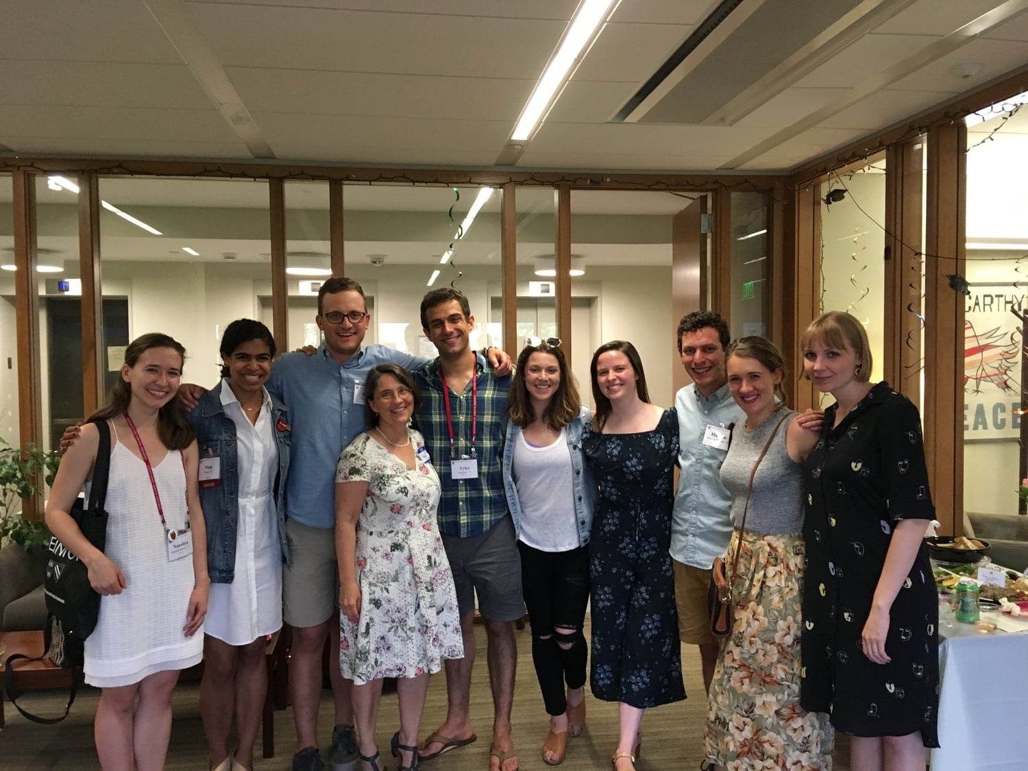 Anya E. B. Bassett, fourth from left, poses with members of the class of 2013 at an alumni event. Bassett died earlier this month at the age of 56.