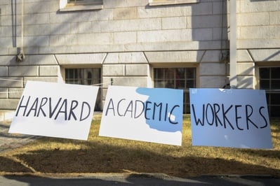Cover image for Harvard Withholds Raises, Bonuses From Unionized Academic Workers, Union Says
