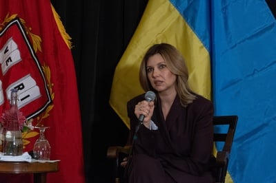 Cover image for Olena Zelenska Visits Harvard, Talks Role of Scholarship Amid Invasion of Ukraine