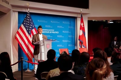 Cover image for Nepali Prime Minister Oli Talks Climate Crisis at Harvard IOP Forum