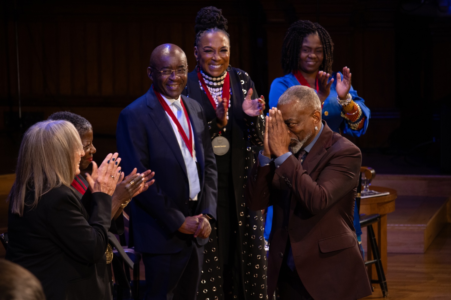 Actor LeVar R. Burton Jr was one of eight individuals awarded the W.E.B. Du Bois Medal by the Hutchins Center for African and African American Research on Tuesday.